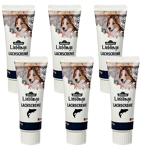 dehner-lieblinge-hundesnack-lachscreme-6x75g-tube-zuckerfrei image 3