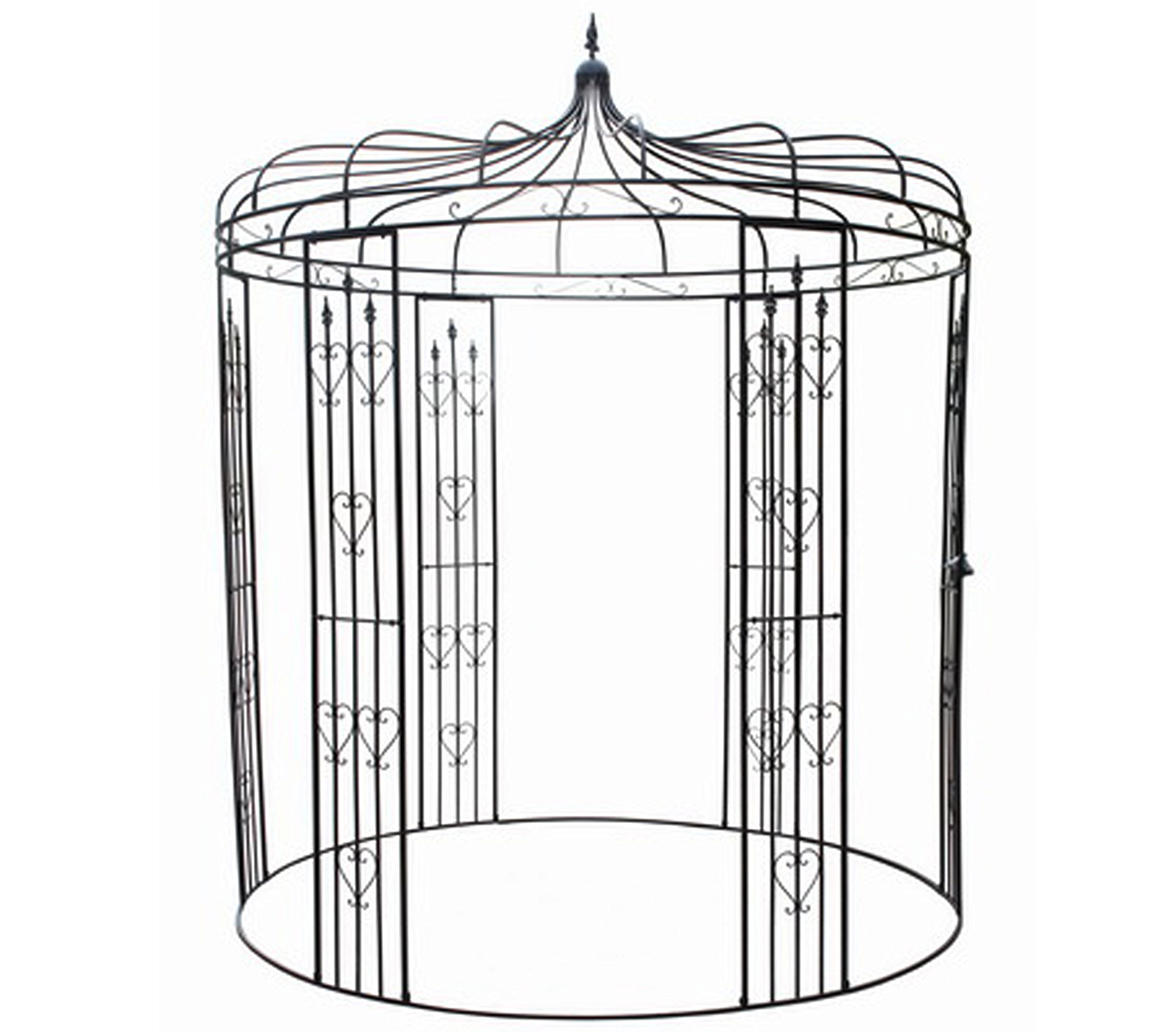 dehner-pavillon-heart-rosenbogen-metall-schwarz-271-cm image 1
