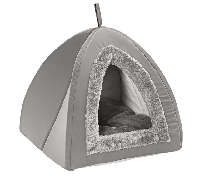 dehner-lieblinge-findus-katzenh-hle-grau-40x40x35-cm image 1