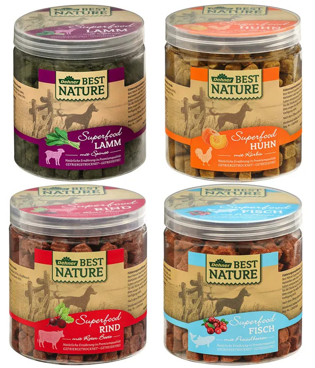 dehner-best-nature-hundesnack-mix-4x380g-lamm-huhn image 1