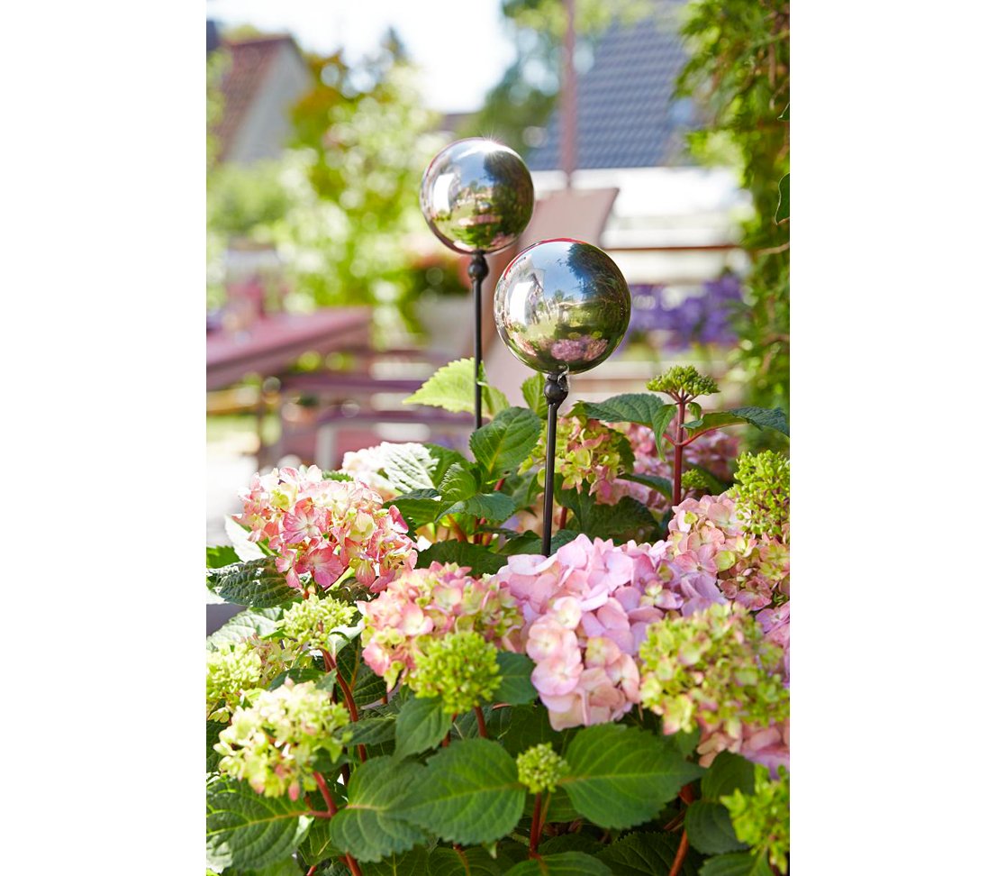 dehner-edelstahlkugel-poliert-silber-25-cm-gartenkugel image 2