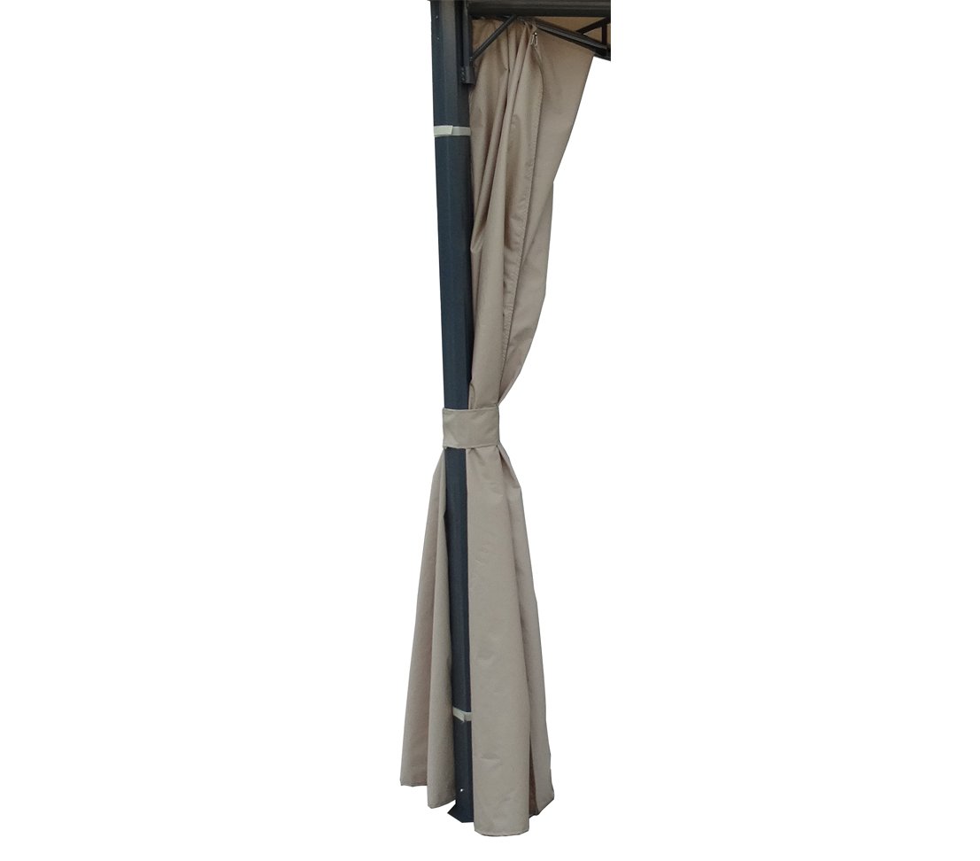 dehner-pavillon-dubai-seitenteile-3x3-m-grau-4-stk image 2