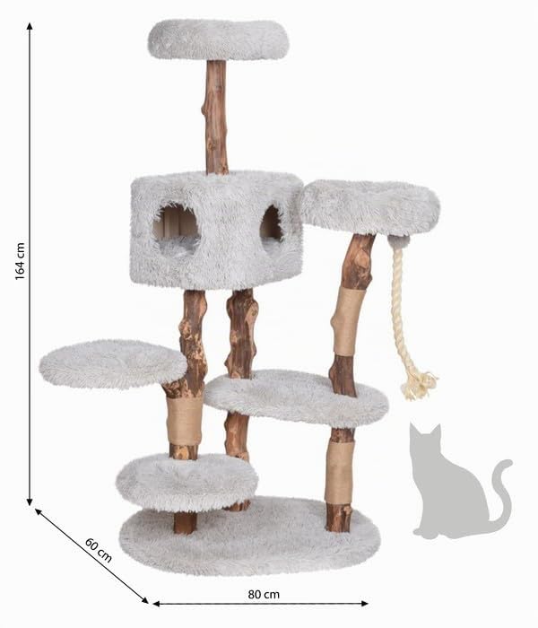 dehner-premium-lovely-kratzbaum-hellgrau-164-cm-sisal image 5