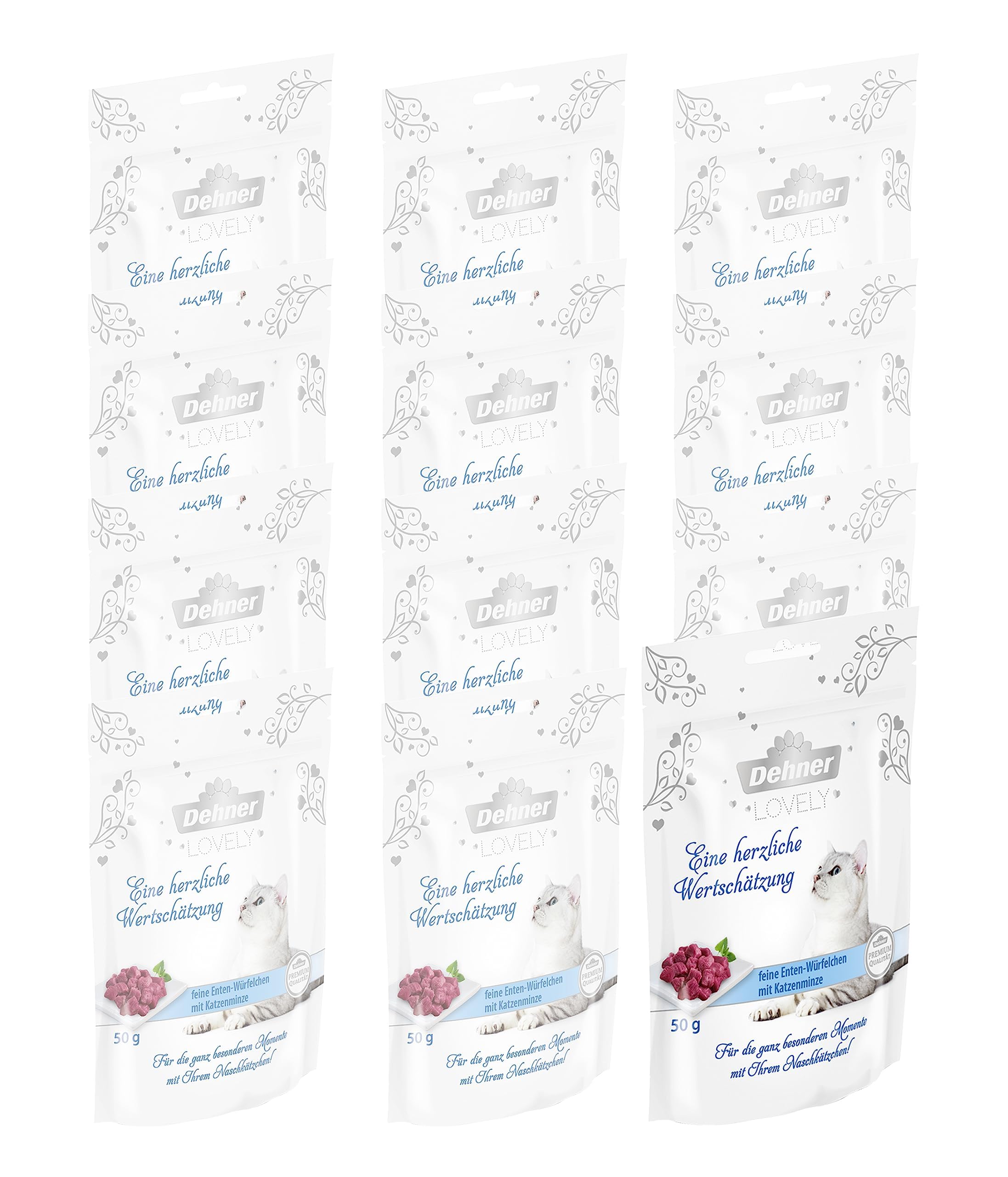 dehner-lovely-katzenfutter-ente-katzenminze-12x50-g image 1