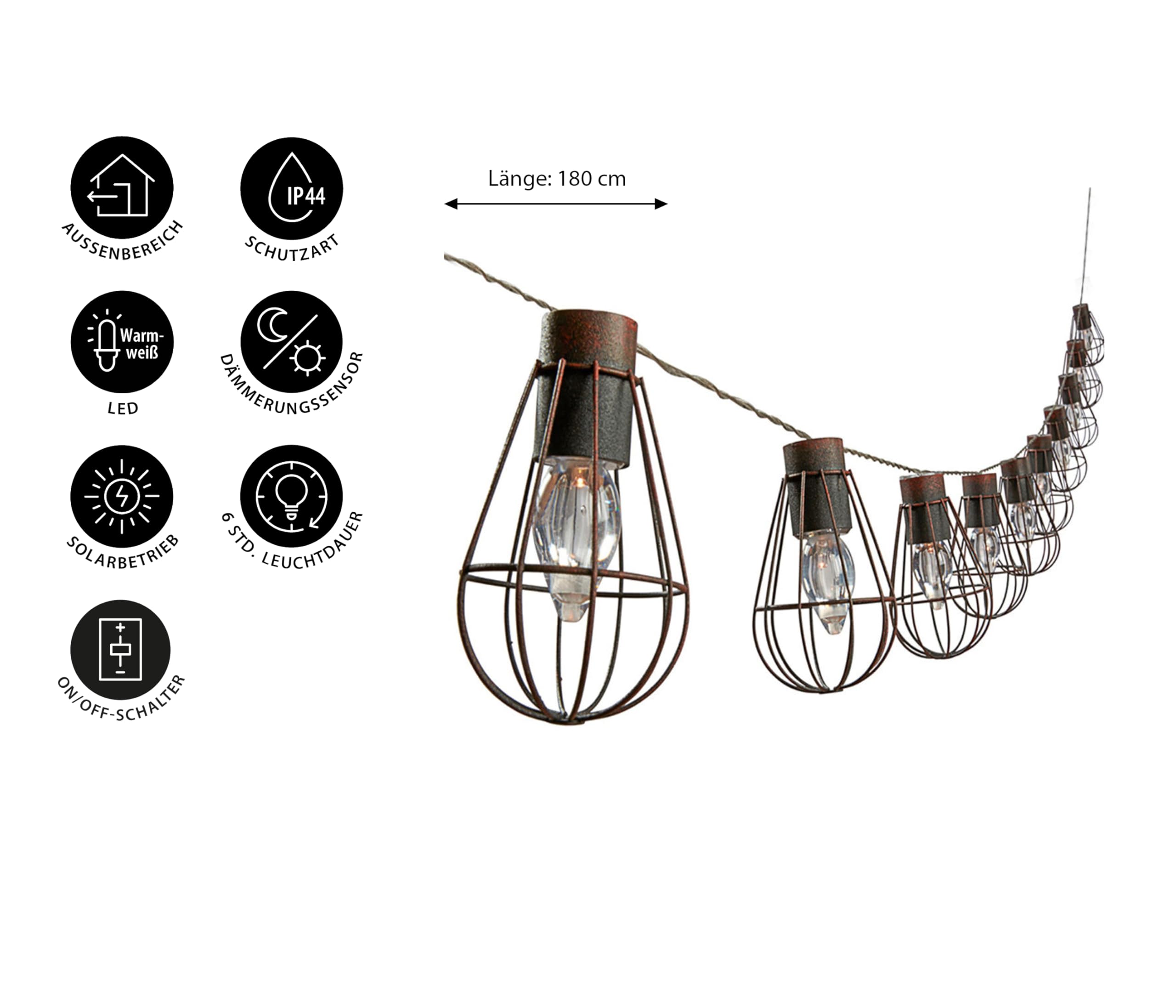 dehner-solar-lichterkette-retro-10-led-warmwei-330cm image 2