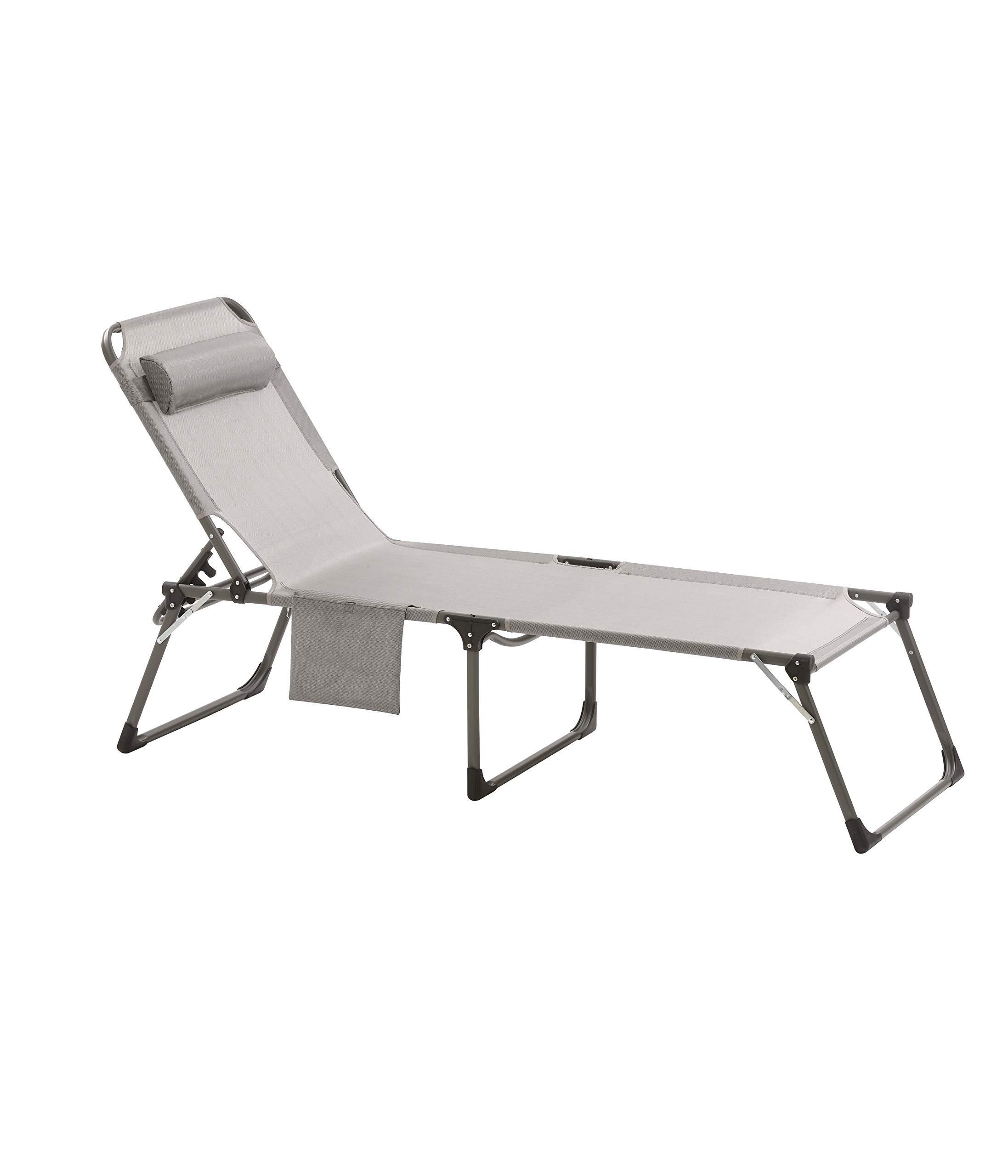 dehner-campingliege-mallorca-224x73x45-cm-alu-textilene-grau-schwarz image 1
