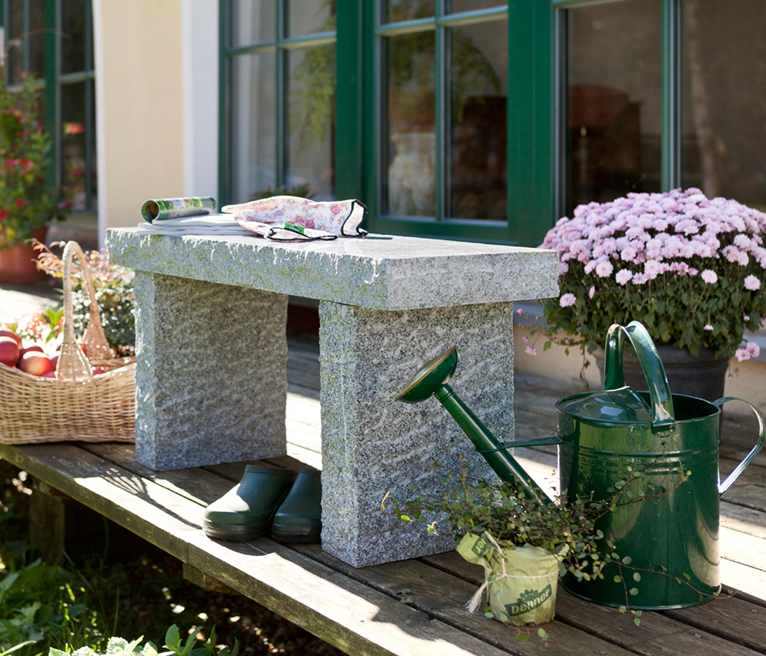 dehner-gartenbank-granit-grau-2-sitzer-100x30x44cm image 5