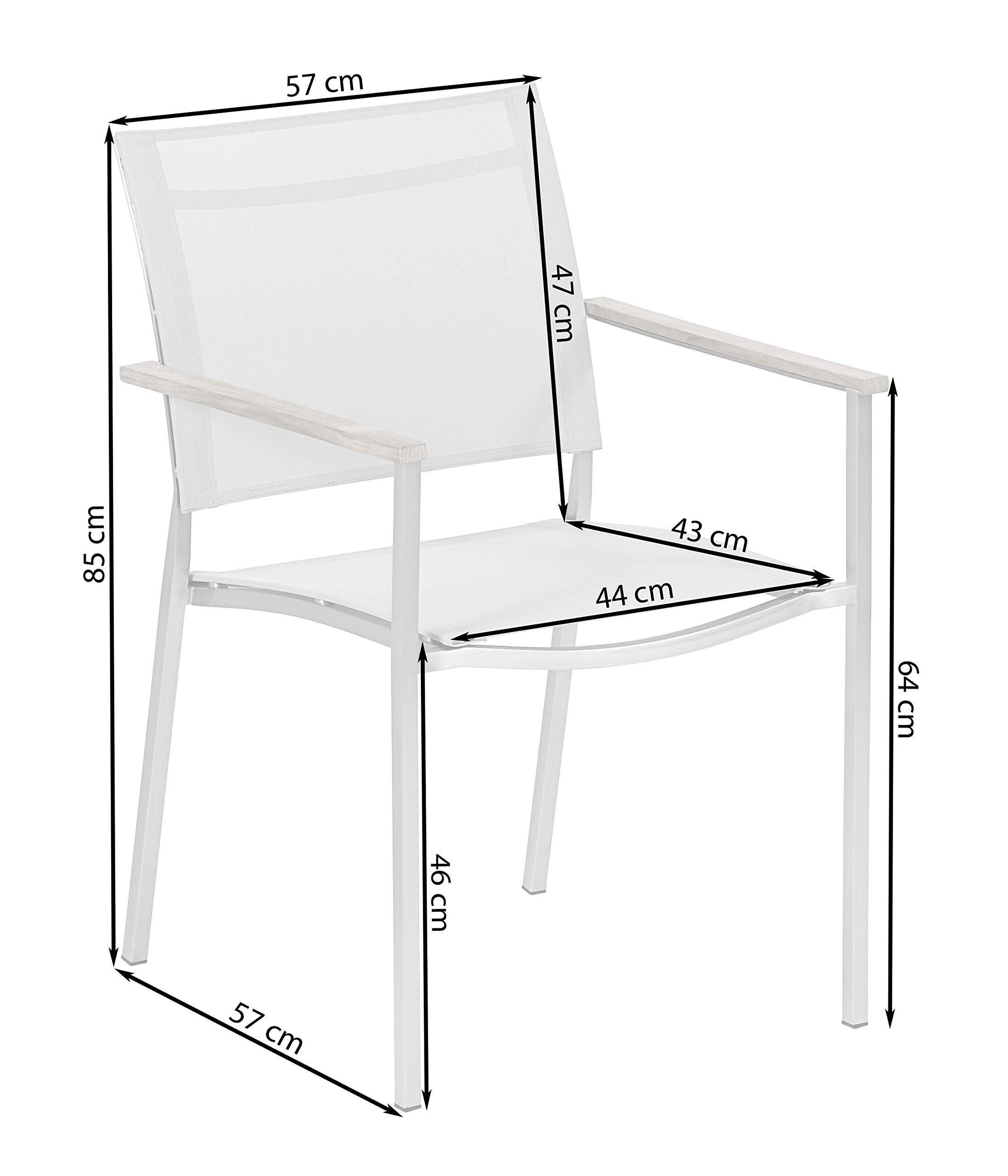 dehner-toulouse-stapelstuhl-gartenstuhl-85x57x57-teak image 3