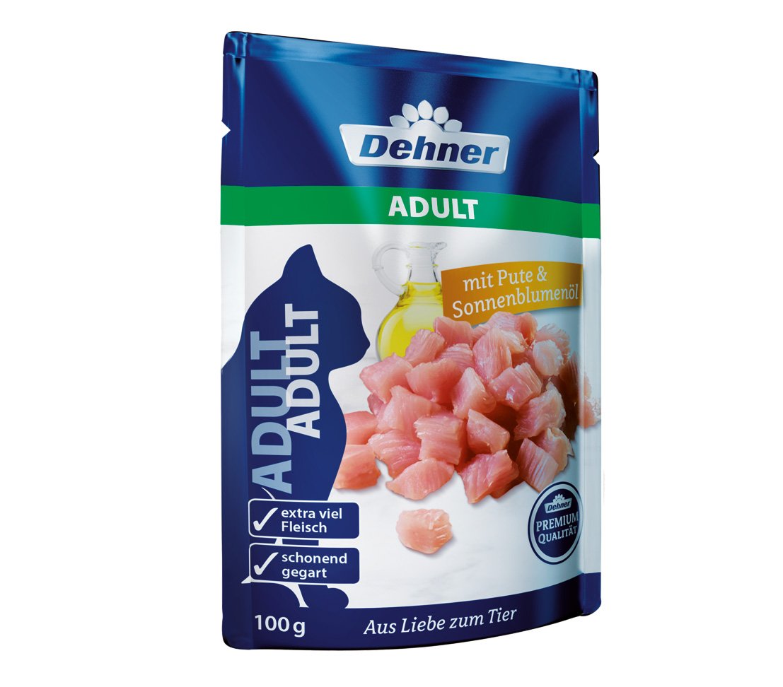 dehner-premium-katzenfutter-adult-pute-nassfutter-12x100g image 2