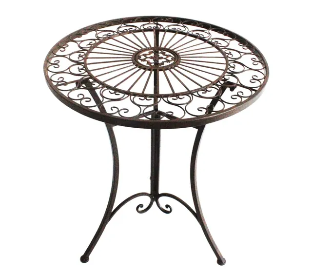 dehner-gartentisch-antik-eisen-dunkelbraun-61-cm image 1