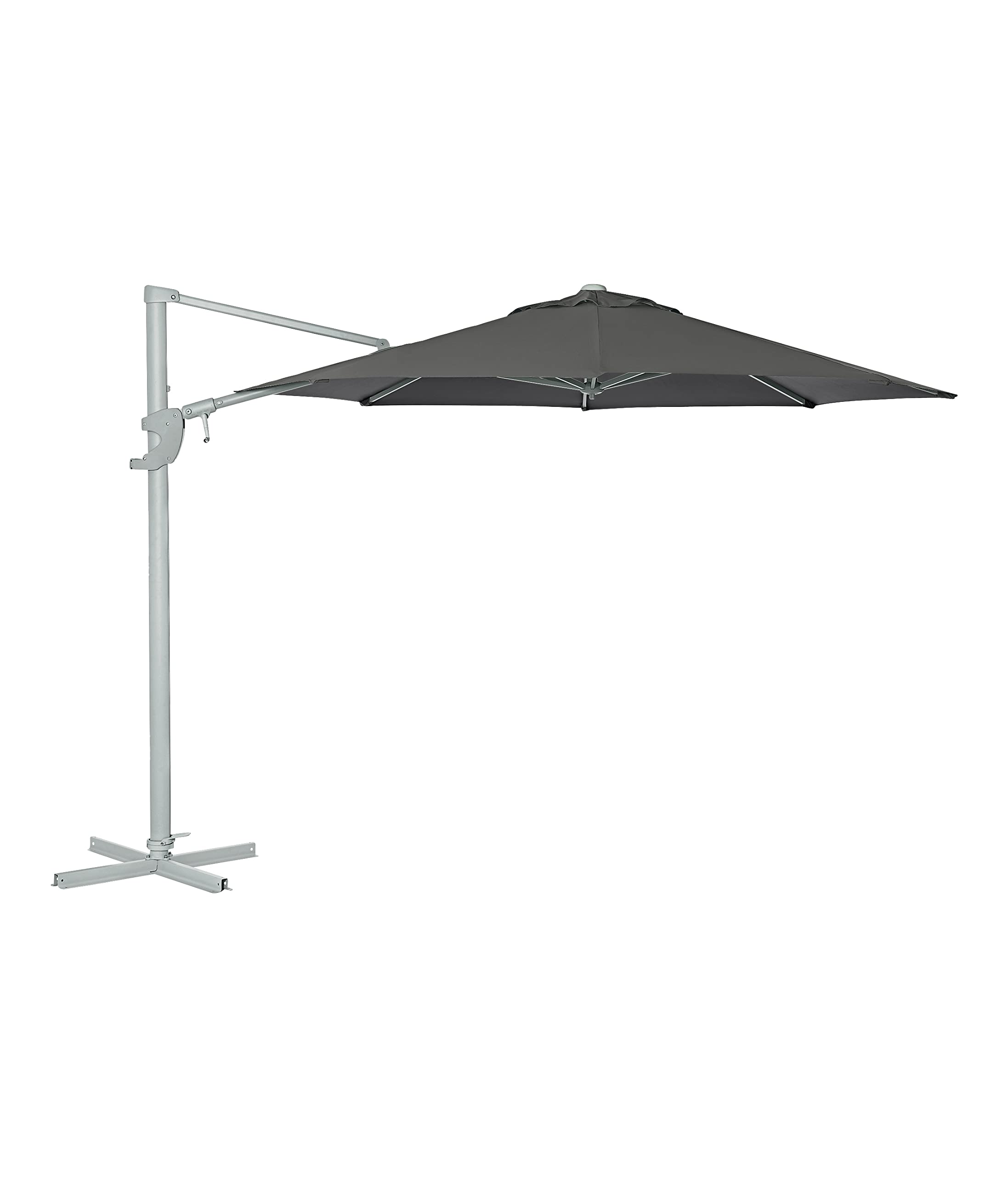 dehner-ampelschirm-zypern-300cm-grau-alu-polyester image 1