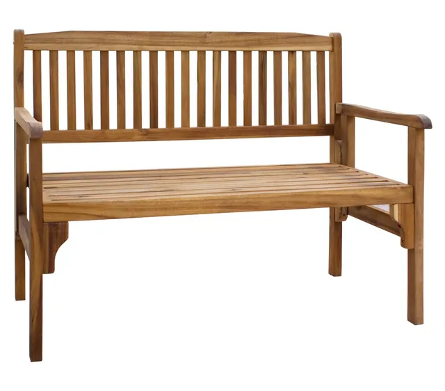dehner-lucy-gartenbank-holz-2-sitzer-klappbar-120cm image 1