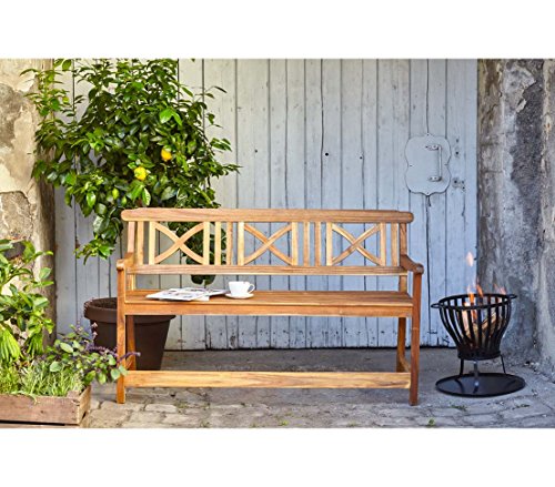 dehner-malm-gartenbank-3-sitzer-akazie-holzbank-natur-166-cm image 8