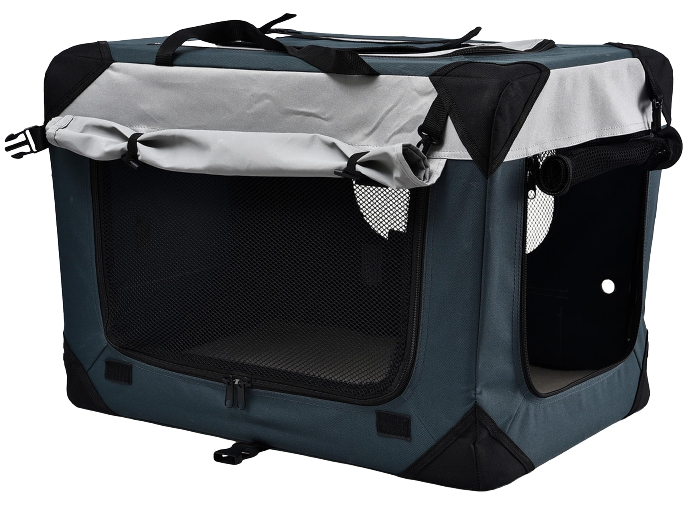 dehner-lieblinge-brian-transporttasche-hund-76x51x48-grau image 1