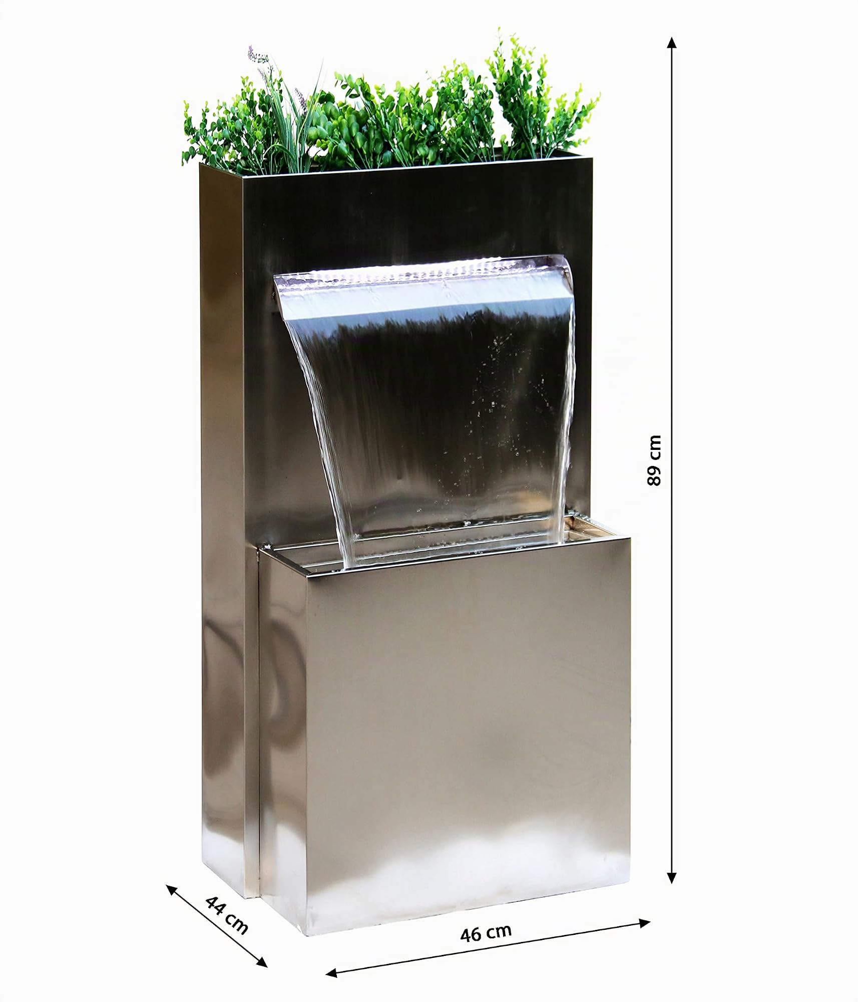 dehner-dallas-gartenbrunnen-edelstahl-89x46x44-silber-led image 4