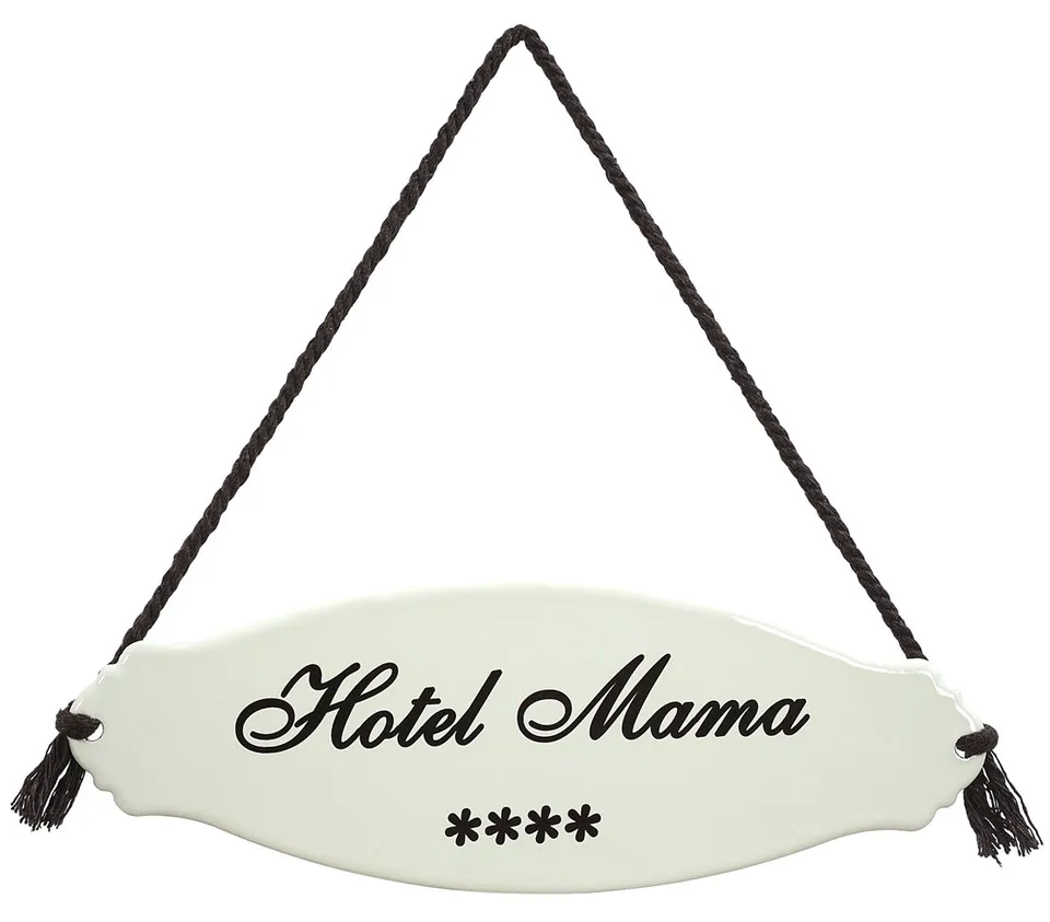 dehner-hotel-mama-gartenschild-stahl-wei-beige-emaille image 1