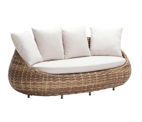 dehner-tulum-lounge-sofa-3-sitzer-braun-wei-mit-polster image 7