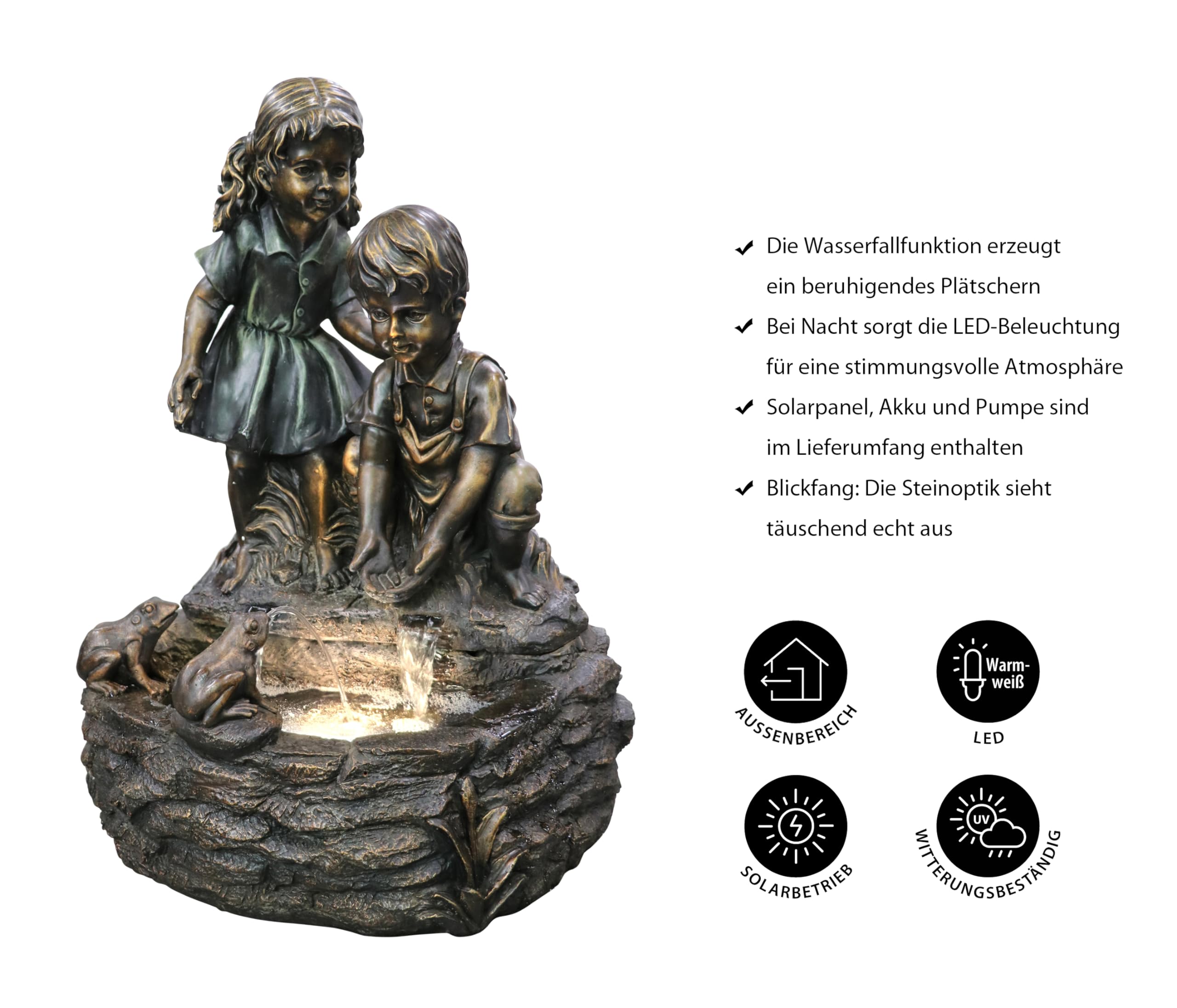 dehner-amici-gartenbrunnen-solar-led-bronze-66x48x39cm image 3