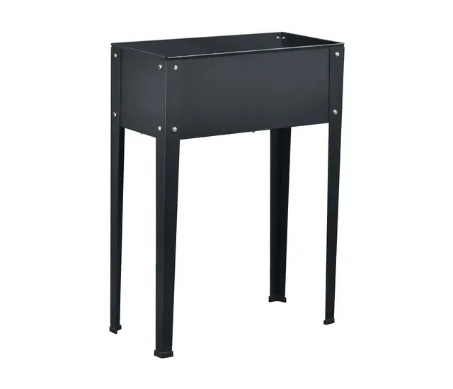 dehner-m-nster-hochbeet-dunkelgrau-80-cm-stahl image 1
