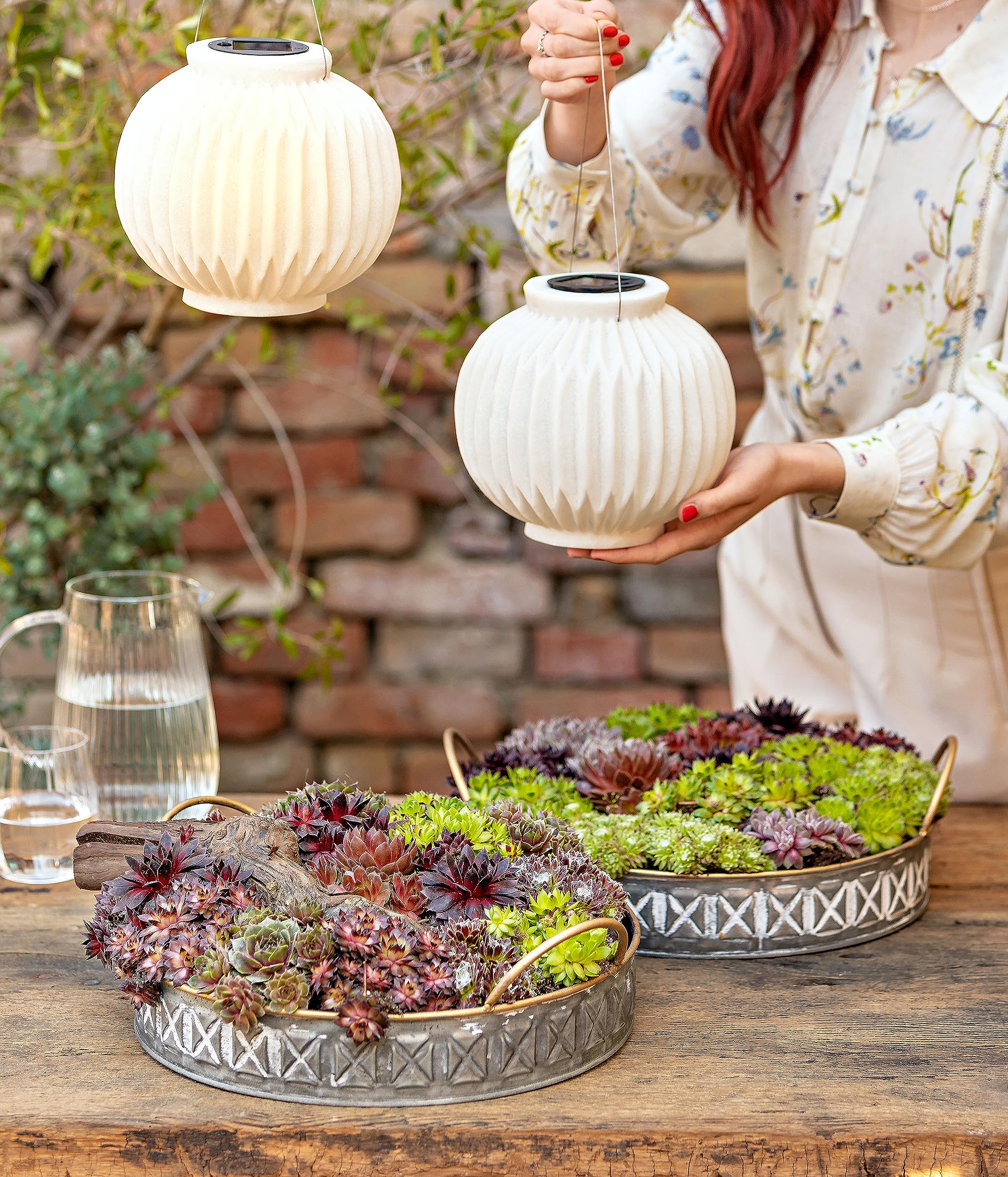 dehner-belle-solar-laterne-21cm-polyresin-gartenleuchte-beige image 3