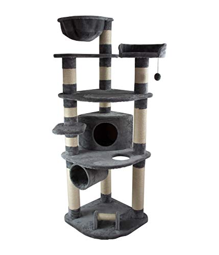 dehner-katzen-kratzbaum-edda-180-cm-sisal-pl-sch-grau image 8