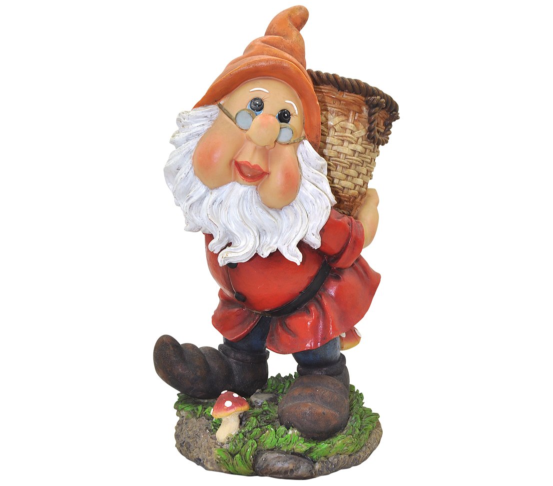 dehner-gartenzwerg-mit-pflanzkorb-polyresin-mehrfarbig-38cm image 1