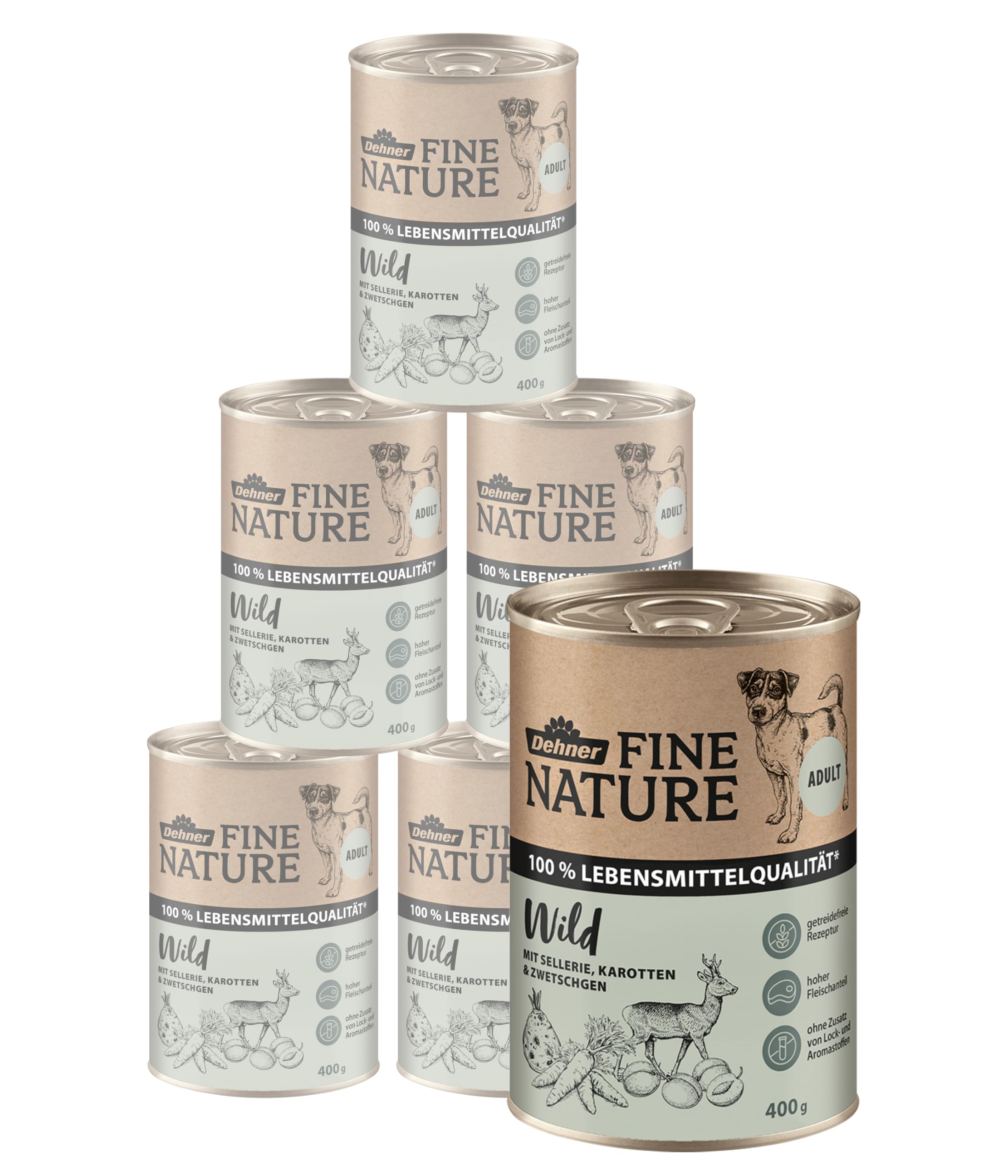 dehner-fine-nature-hundefutter-wild-nass-6x200-g-getreidefrei image 6