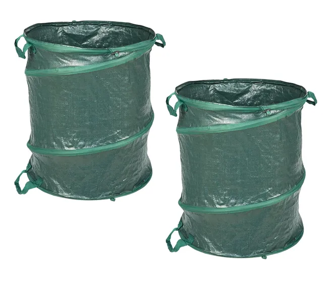 dehner-pop-up-gartenabfallsack-160-l-gr-n-2er-set image 1