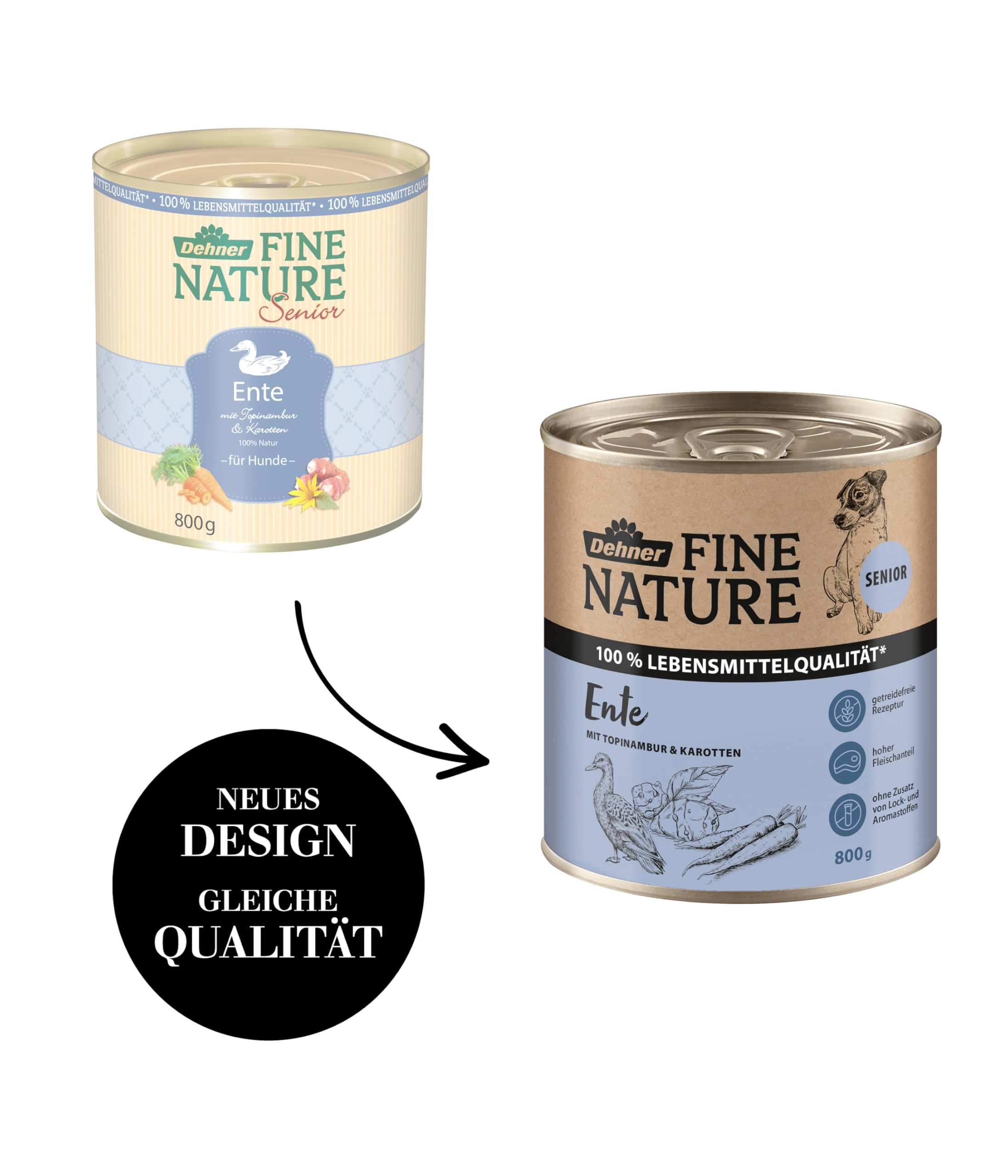dehner-fine-nature-senior-hundefutter-ente-6x800-g image 4