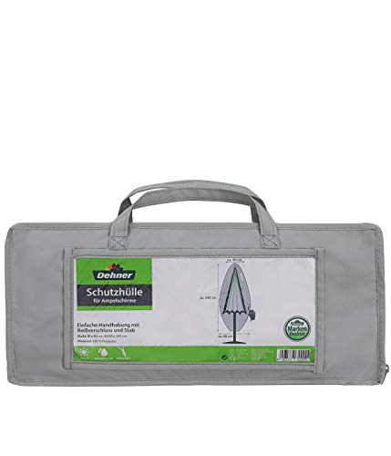 dehner-schutzh-lle-ampelschirm-240x60-polyester-grau image 4