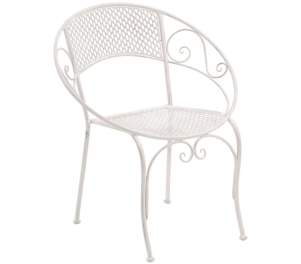 dehner-provence-stylo-gartenstuhl-metall-wei image 1