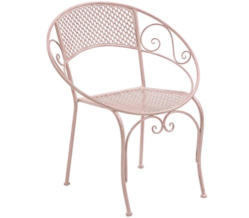 dehner-provence-stylo-gartenstuhl-metall-pink image 4