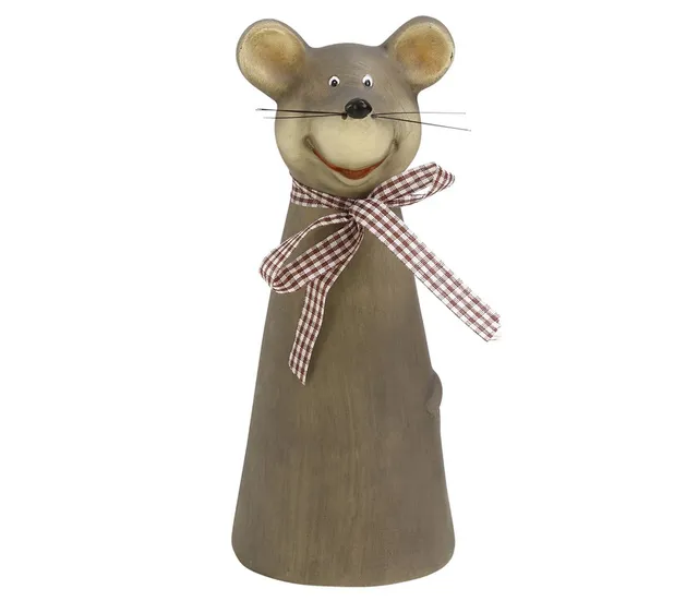 dehner-zaunfigur-maus-grau-polyresin-2-st-ck-20-cm image 1
