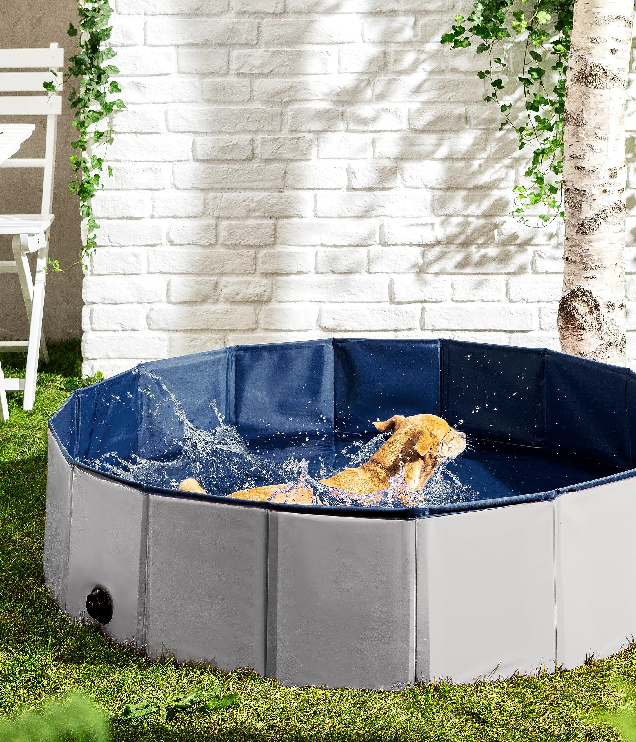 dehner-lieblinge-water-fun-hundepool-120-cm-grau-blau image 3