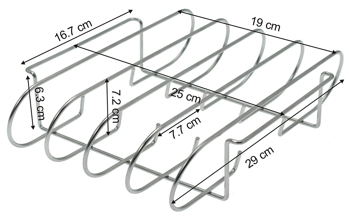 dehner-rippchenhalter-grillzubeh-r-edelstahl-silber-f-r-4-rippchen image 2