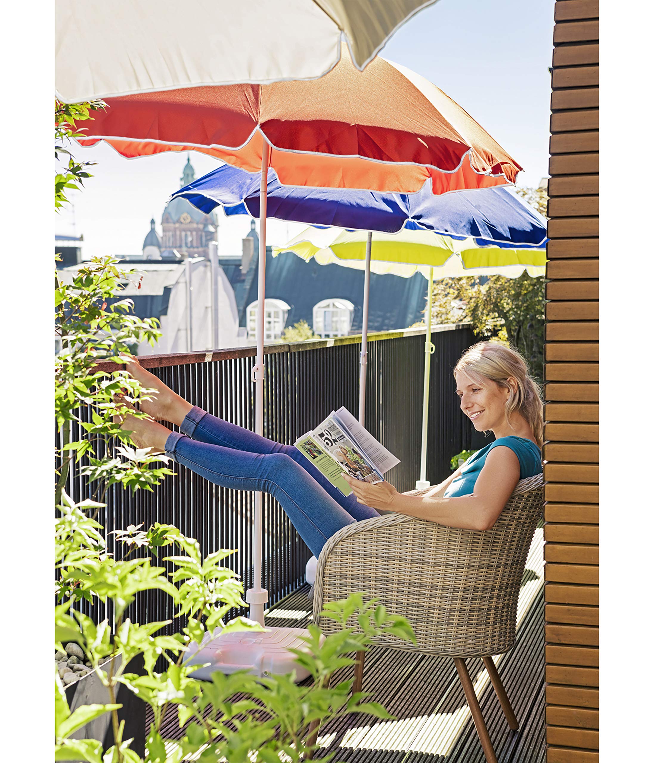 dehner-gute-wahl-saturn-sonnenschirm-blau-200-cm-polyester image 2