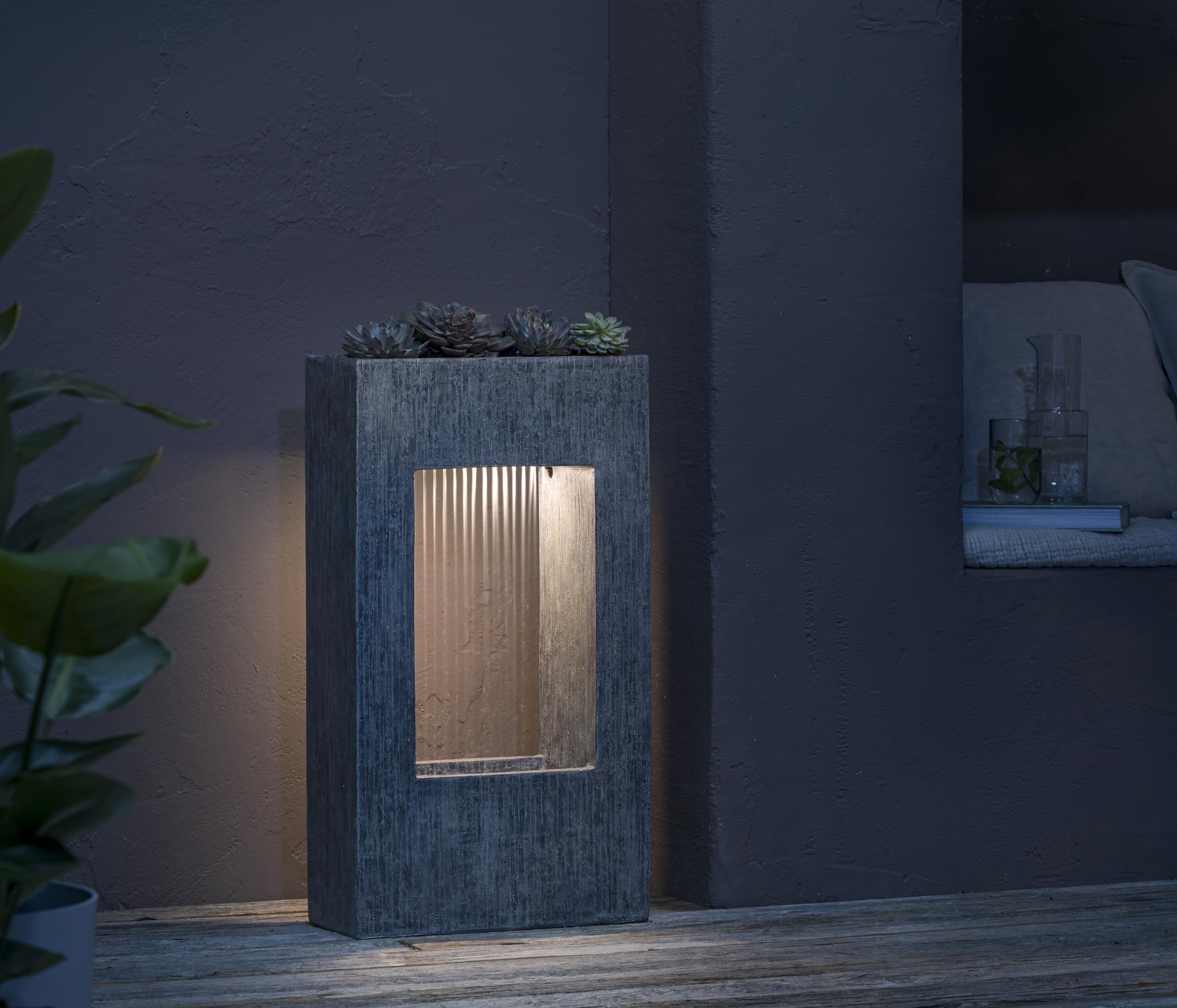 dehner-gartenbrunnen-vigo-solar-led-polyresin-grau image 7
