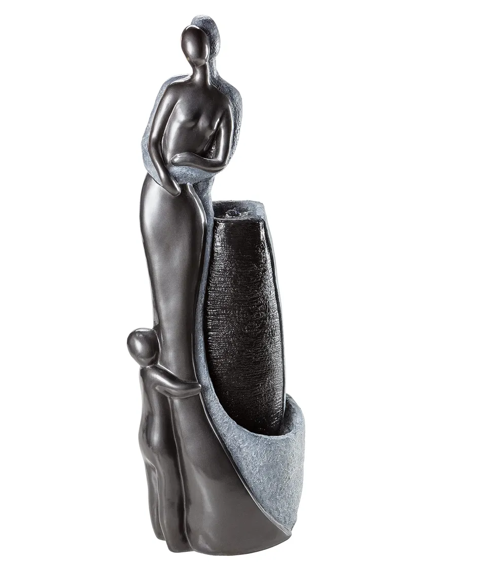 dehner-family-gartenbrunnen-mit-led-polyresin-grau-kaltwei image 1