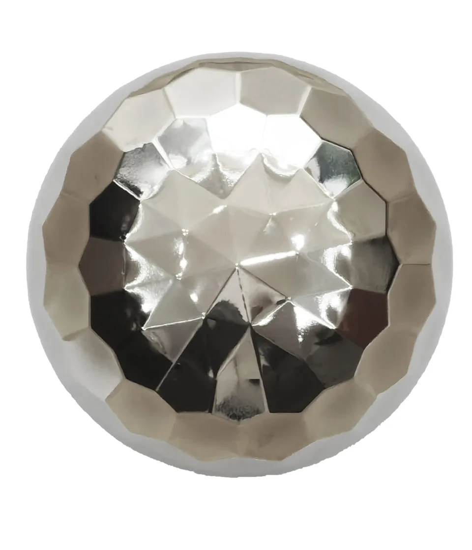 dehner-edelstahlkugel-diamant-deko-silber-15-cm image 1