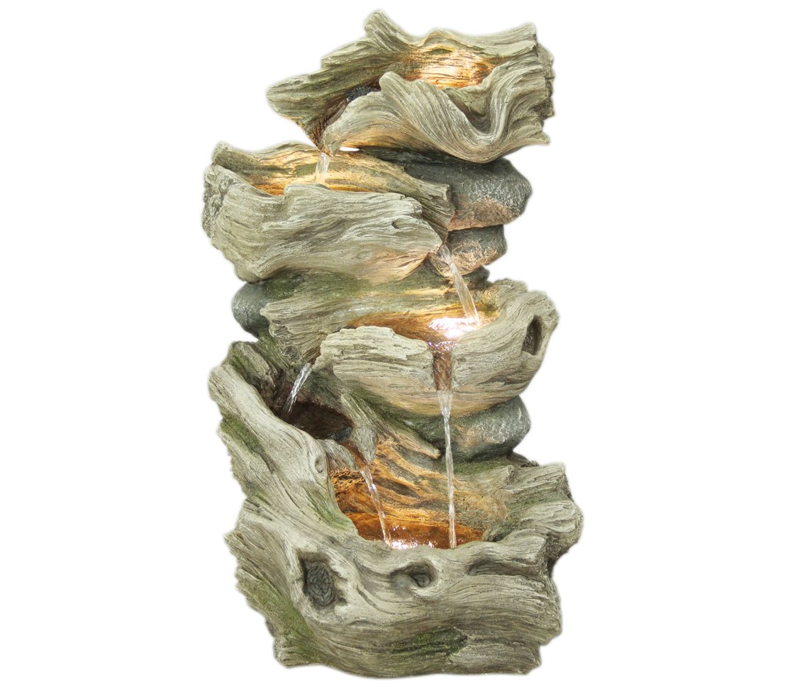 dehner-albero-gartenbrunnen-grau-led-13-liter image 1