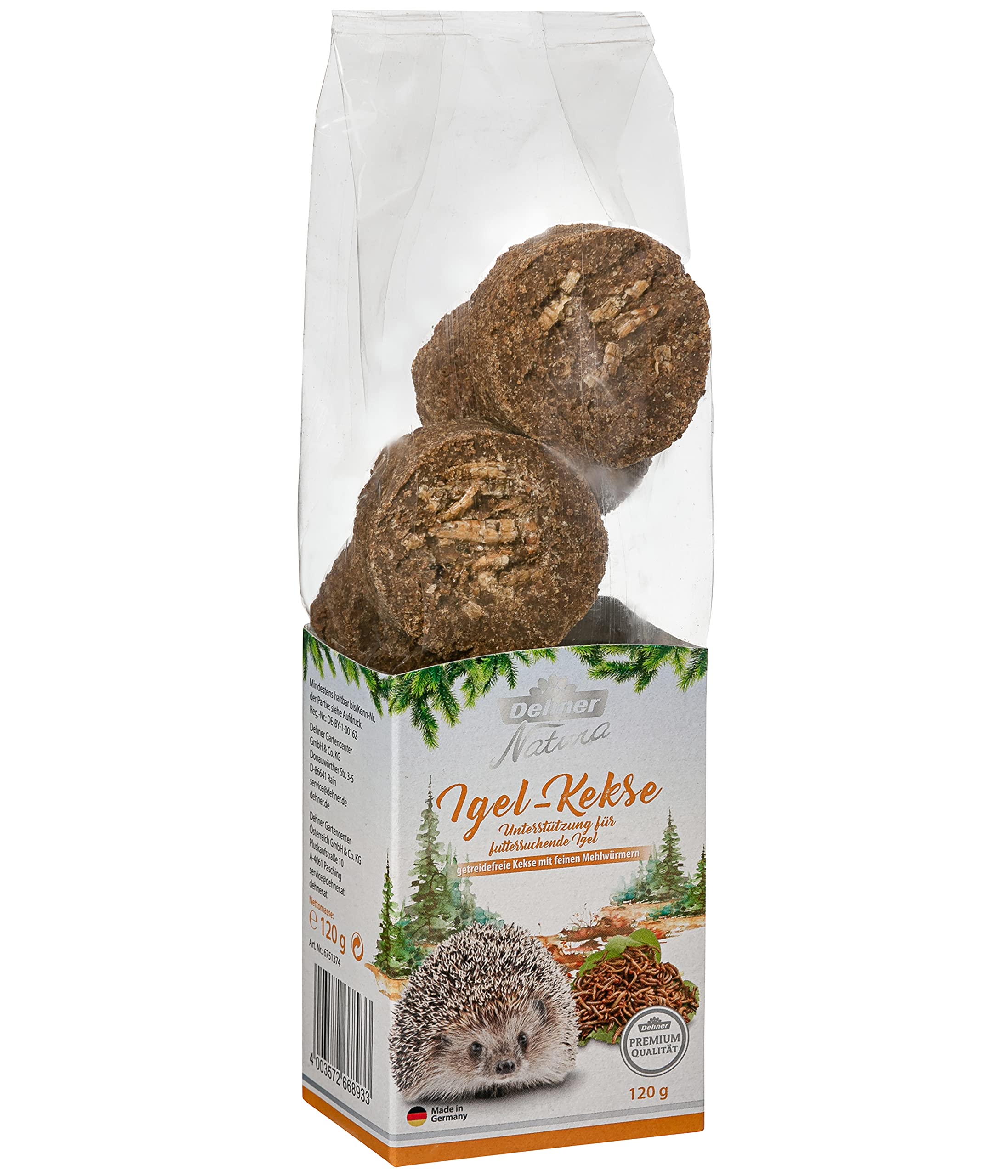 dehner-natura-premium-igelsnack-proteinkekse-450-g-getreidefrei image 2