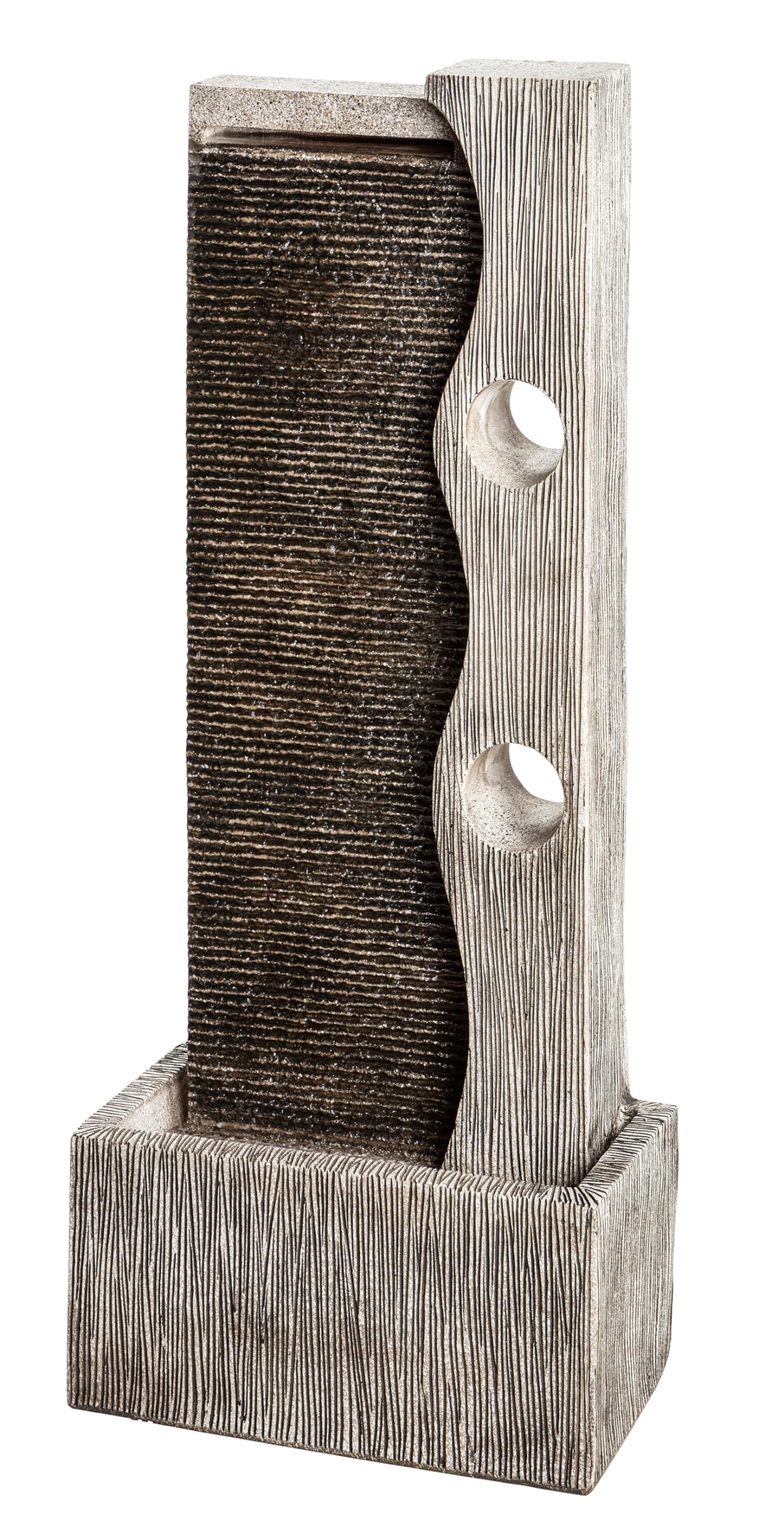 dehner-gartenbrunnen-eclipse-led-polyresin-grau-100-cm image 1