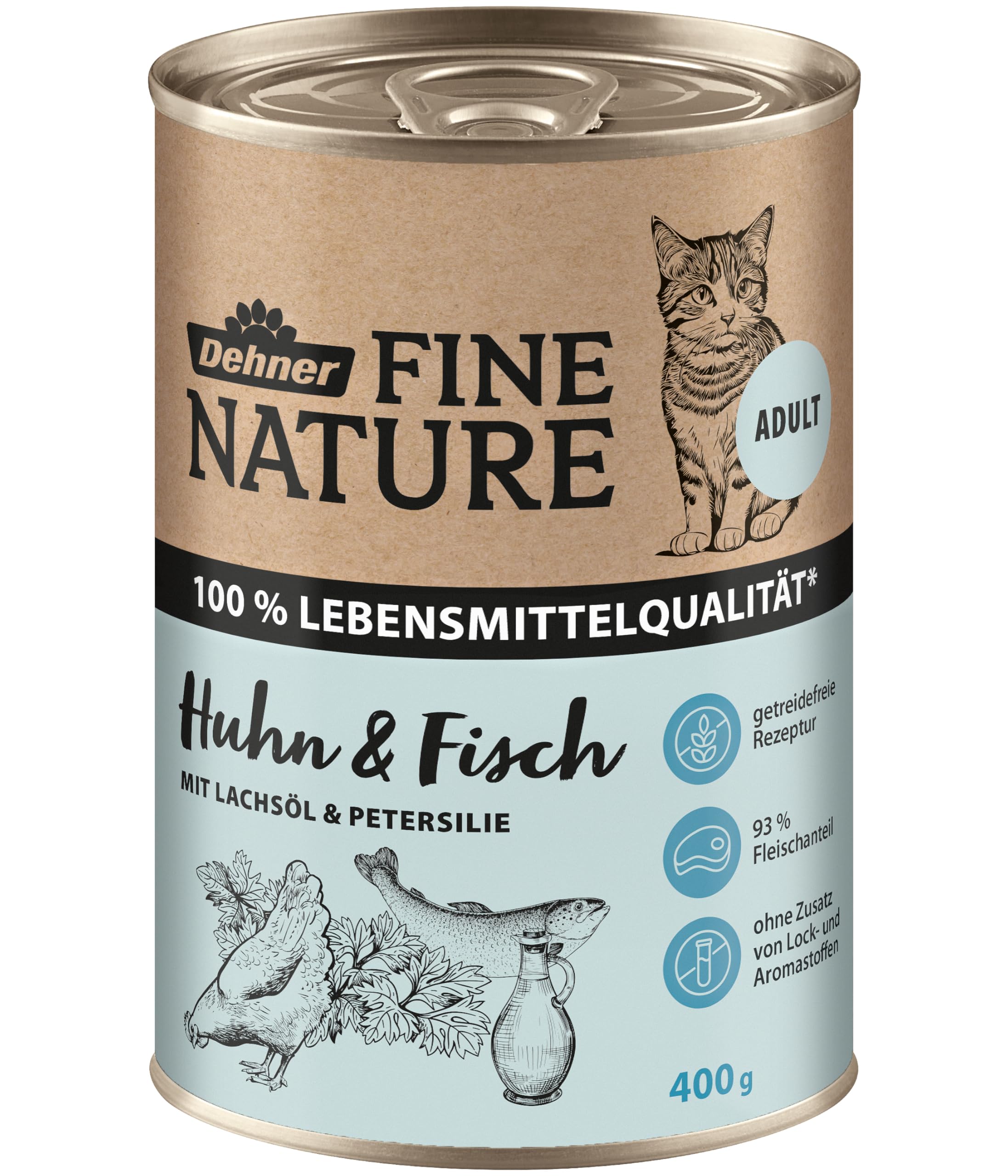 dehner-fine-nature-adult-nassfutter-huhn-fisch-6x400-g-getreidefrei image 4