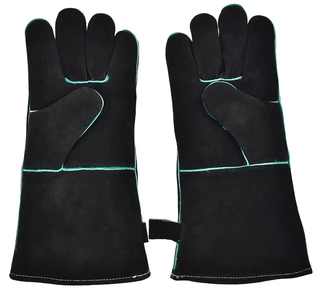 dehner-grillhandschuhe-grill-leder-schwarz-36-8-cm-universalgr-e image 1