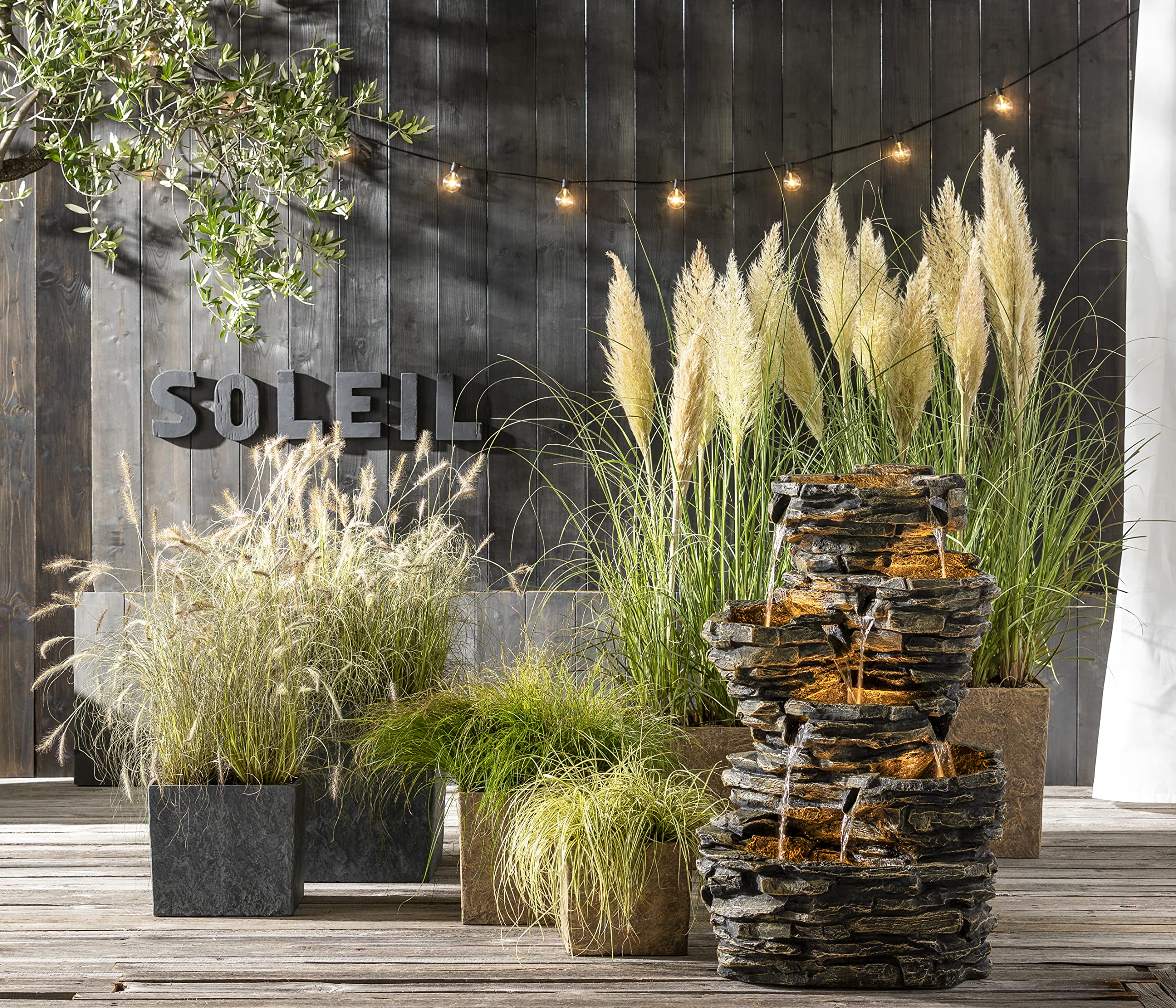 dehner-gartenbrunnen-largo-led-steinoptik-98-cm-30-l-braun image 8