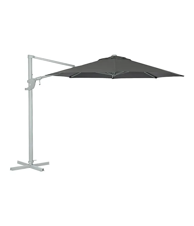 dehner-ampelschirm-zypern-300cm-grau-alu-polyester image 1