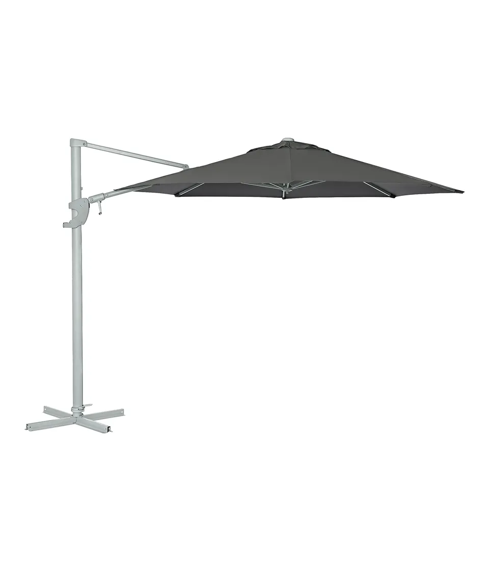 dehner-ampelschirm-zypern-300cm-grau-alu-polyester image 1