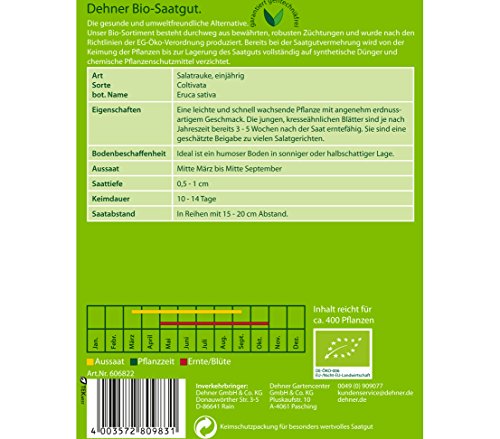 dehner-bio-salatrauke-coltivata-gem-sesamen-5er-pack-schnellwachsend image 4