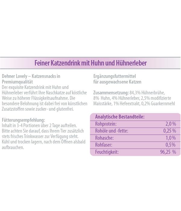 dehner-lovely-katzendrink-huhn-24x140-g-zuckerfrei image 3
