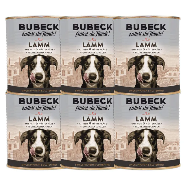 bubeck-nassfutter-lamm-800g-hundefutter-mit-reis-getreidefrei image 1